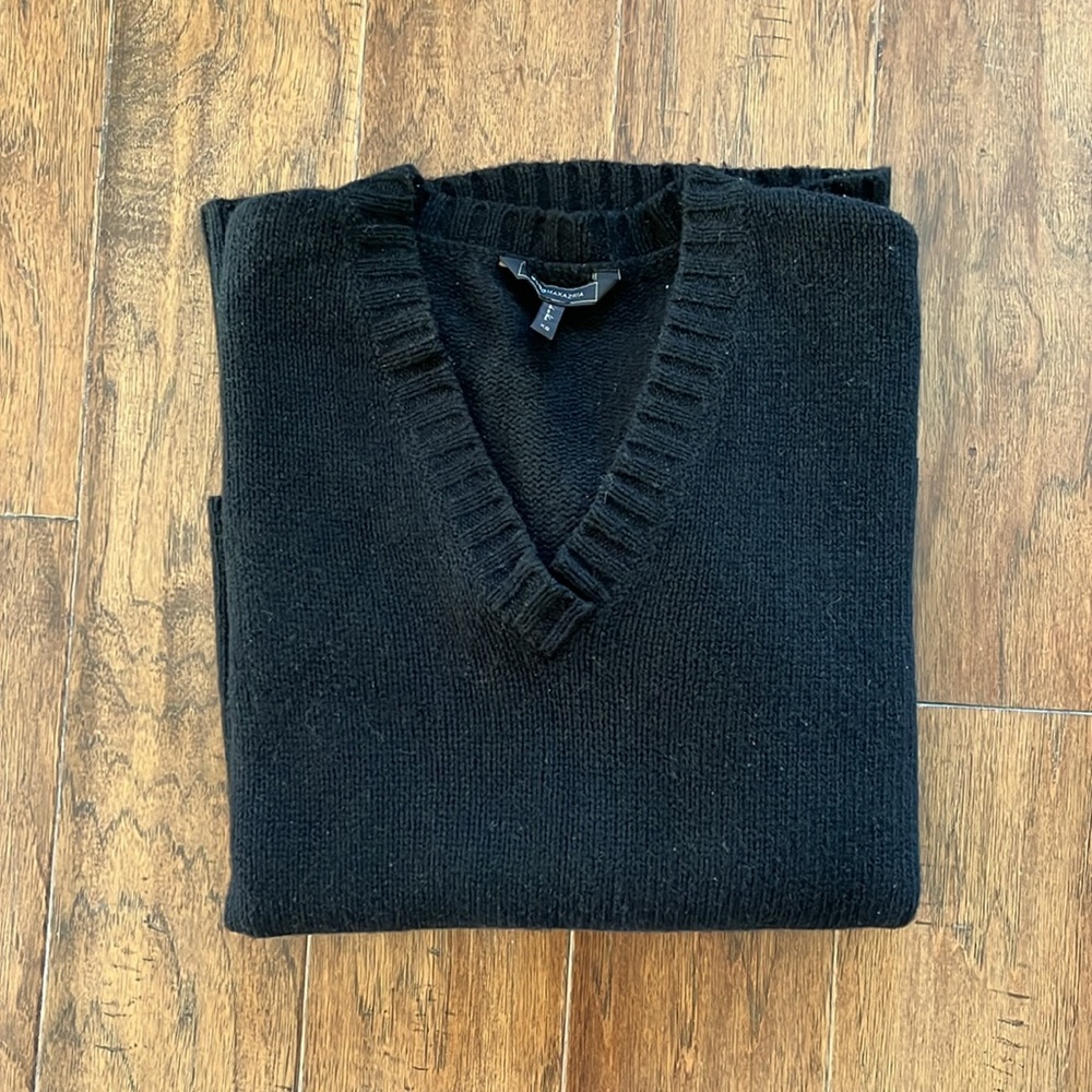 Vneck, Oversized Black Sweater